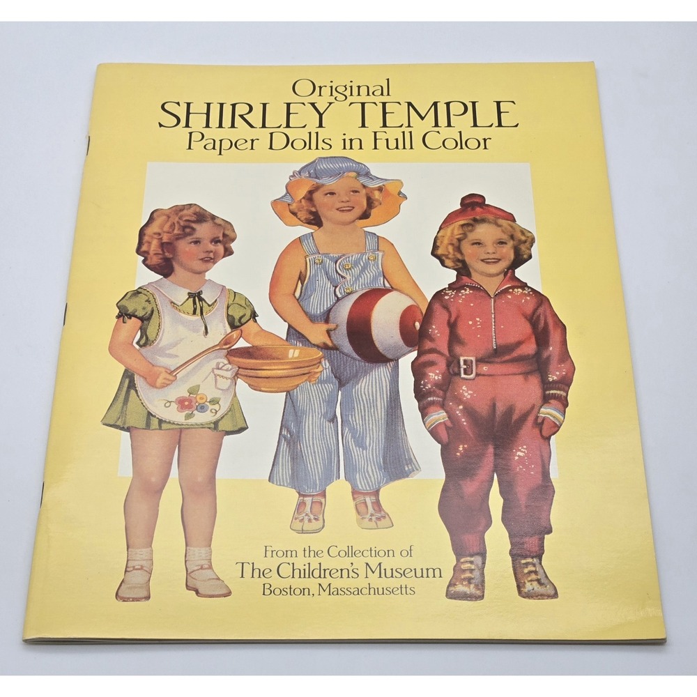 Shirley Temple Paper Dolls Book Full Color Children's Museum Uncut‎ Vintage